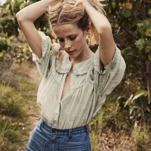 DÔEN Prairie Top Mint Green Sweet Daisy Floral - Small